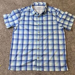 Columbia Men’s PFG Short Sleeve Button Up Shirt size Large